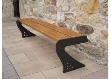 Banc Lábaro en bois tropical sans dossier