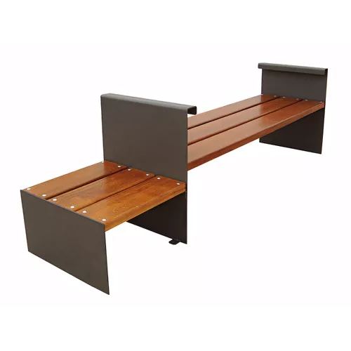 Banc Accua en bois tropical et acier