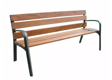 Banc Cieza en fonte et bois tropical