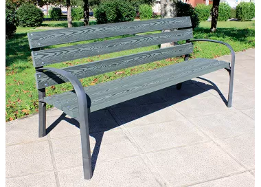 Banc Cieza en fonte et bois tropical