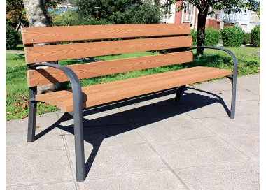 Banc Cieza en fonte et bois tropical