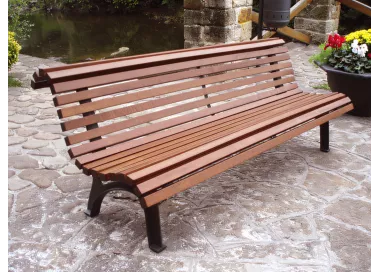 Banc Portio en bois tropical 2 mètres