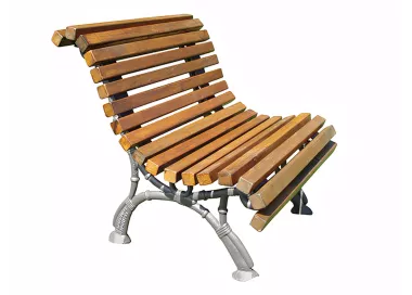 Chaise Oyambre en bois tropical et fonte