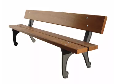 Banc Juliobriga en bois tropical 2 mètres