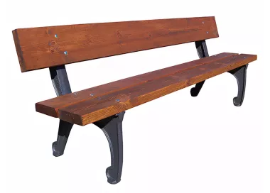 Banc Juliobriga en bois tropical 2 mètres