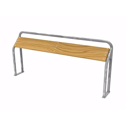 Banc ischiatique long en acier et bois