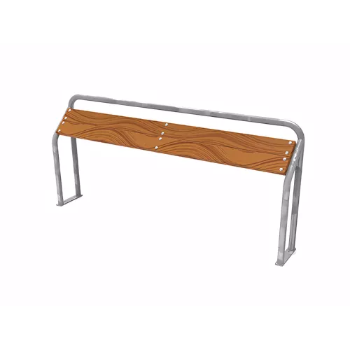 Banc ischiatique long en acier et bois