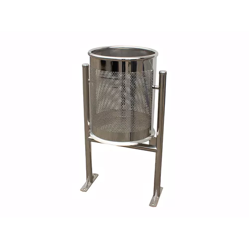 Poubelle rabattable inox 40 L perforée