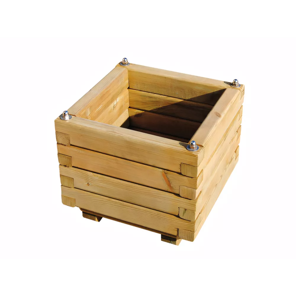 Jardinière carrée en bois traité 40 cm