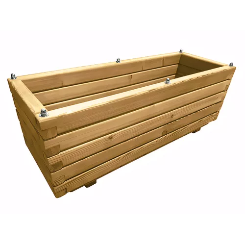 Jardinière rectangulaire en bois traité 110 cm