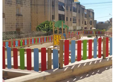 Passerelle ondulée en bois traité 2m