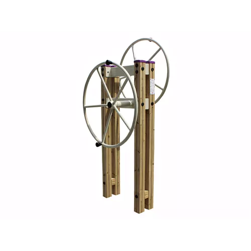 Roue de musculation en bois et acier