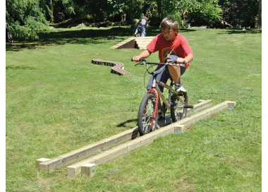 Passage d'équilibre en bois lamellé 4 mètres