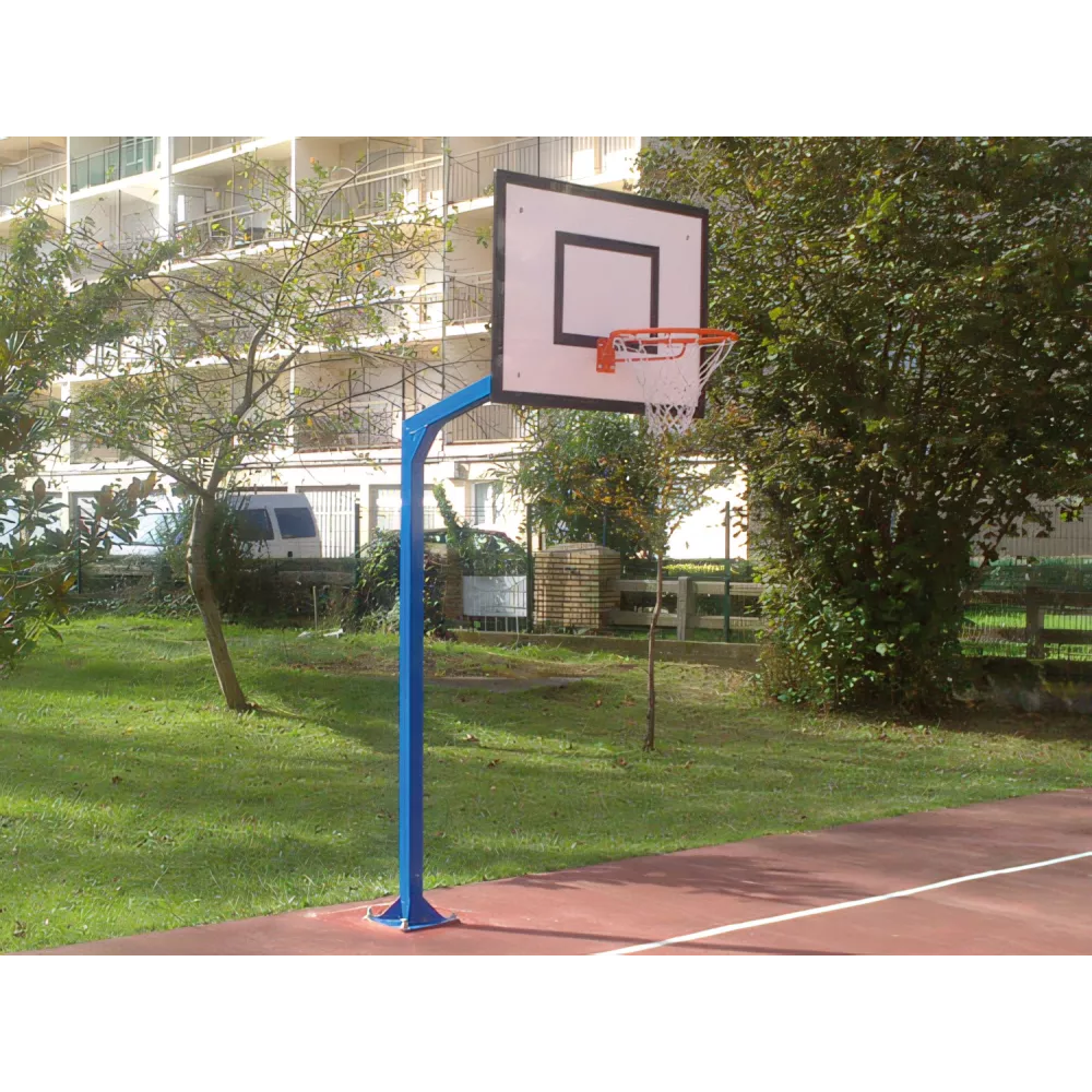 Minibasket encastrable acier avec panneau et filet