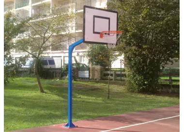 Minibasket encastrable acier avec panneau et filet