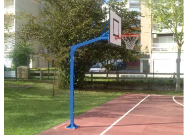 Minibasket encastrable acier avec panneau et filet