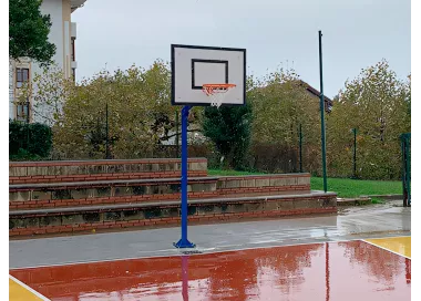 Minibasket encastrable acier avec panneau et filet