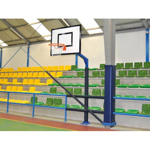 Minibasket encastrable acier avec panneau et filet