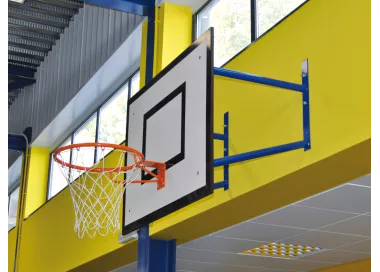 Minibasket mural acier avec panneau et filet