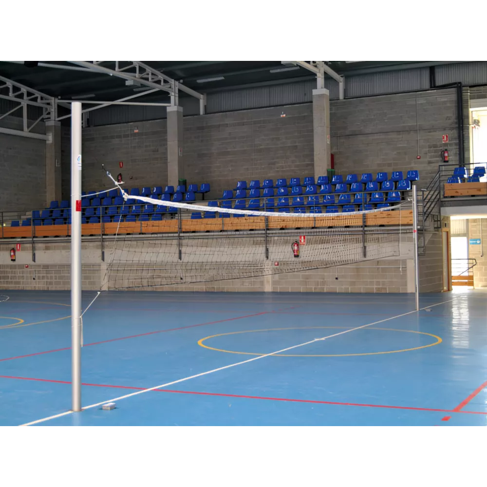 Volley-ball aluminium avec treuil et fourreaux