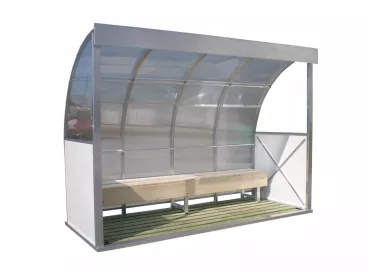 Banc de touche aluminium avec cabine démontable