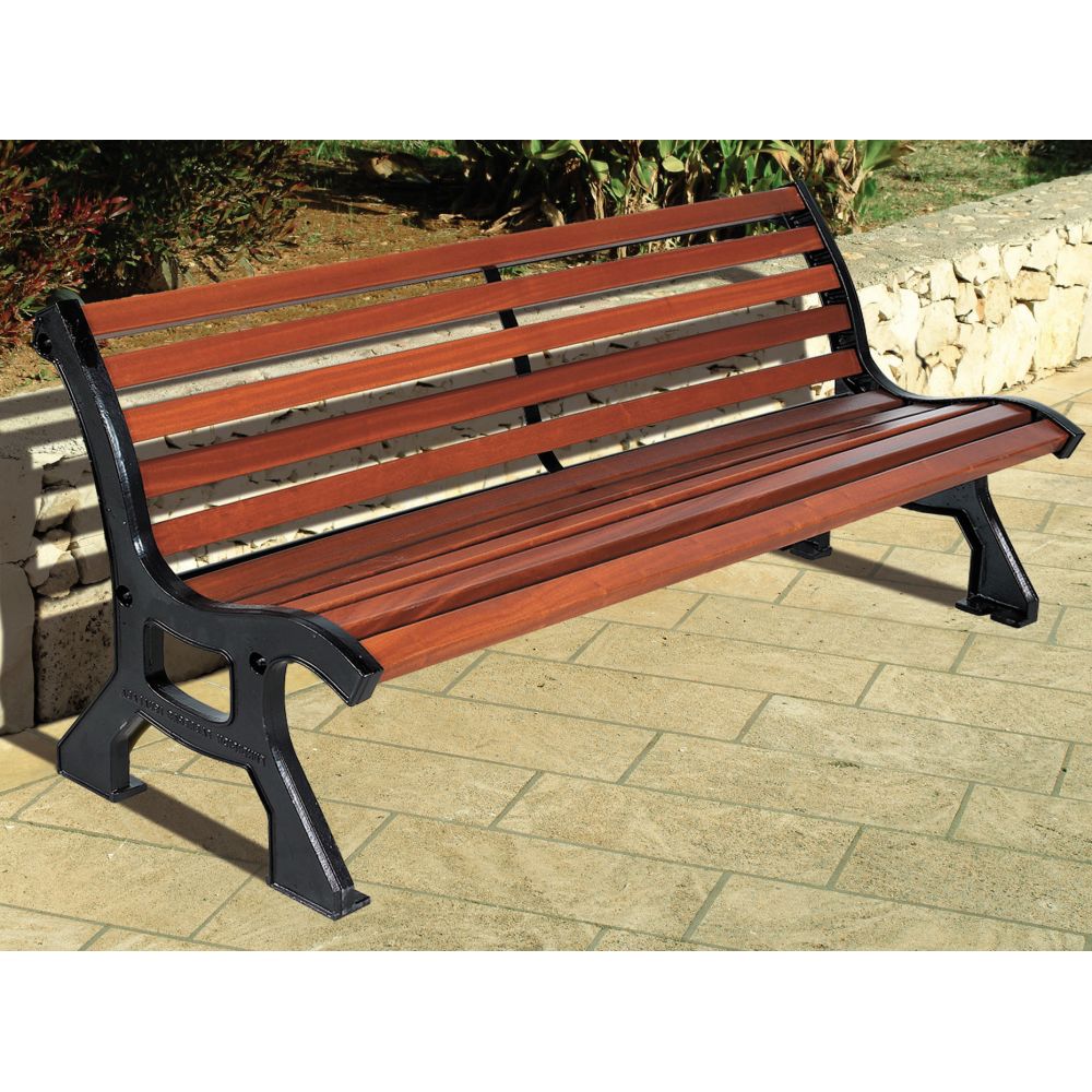 Banc BASTIDE lames en bois exotique