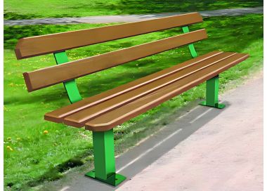 Banc LOS ANGELES lames en pin traité ou bois exotique