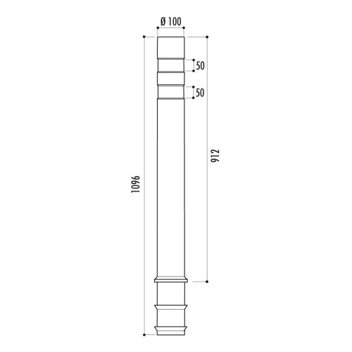 Borne plus flexible TOTAL 2 bandes réfléchissantes