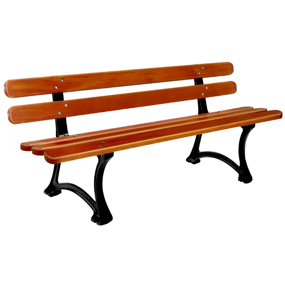 Banc SARAGOSSE lames en bois exotique