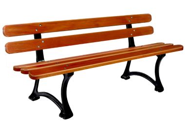 Banc SARAGOSSE lames en bois exotique