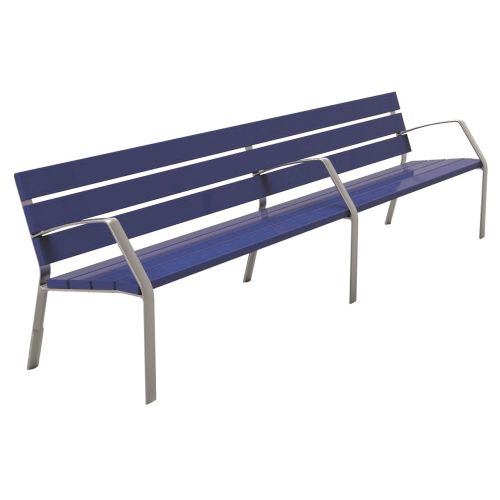 Banc MODO-10 lames et piétement en aluminium 300 cm