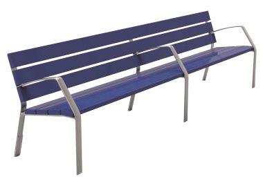 Banc MODO-10 lames et piétement en aluminium 300 cm