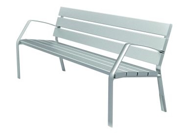 Banc MODO-10 lames et piétement en aluminium 300 cm