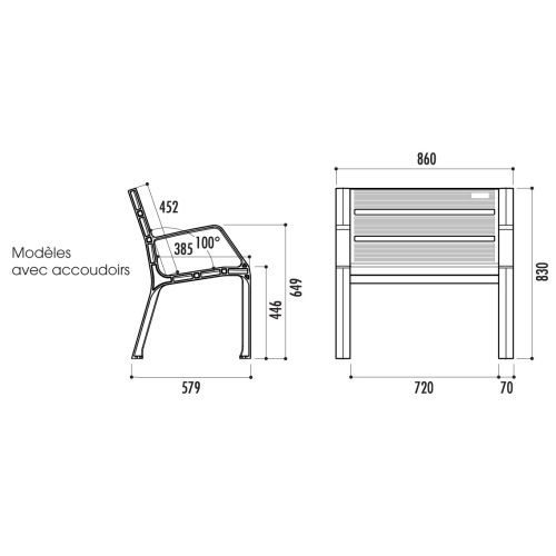 Fauteuil MODO plastique éco 100 % recyclable