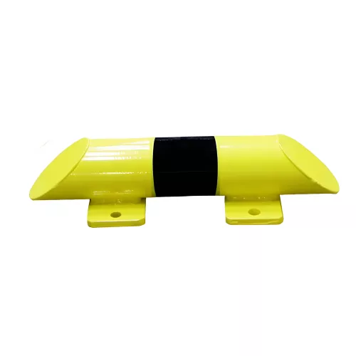 Butée de protection acier, tube 76mm, noir-jaune