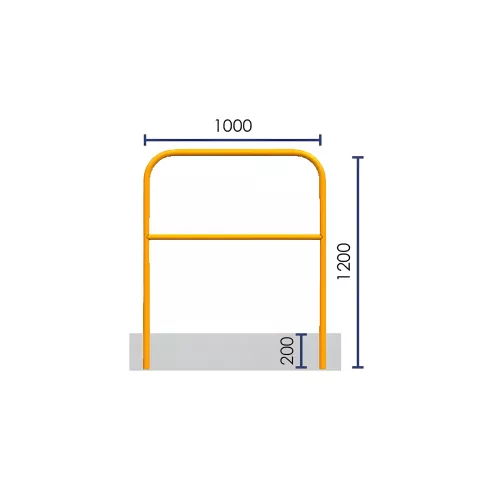 BARRIÈRE ACIER Ø 60 MM À SCELLER